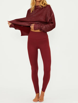 Beach Riot - Legging Merlot Piper Shine