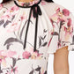 Adrianna Papell - Mock Neck Short Flutter Sleeves Midi Dress