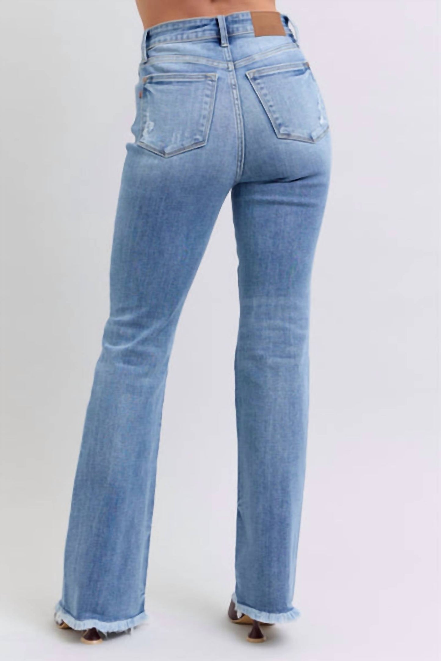 Judy Blue - High Waist Bootcut With Fray Hem Jean