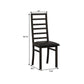 Rectangular Stretch Dining Table With 4 Chairs - Black / Gray