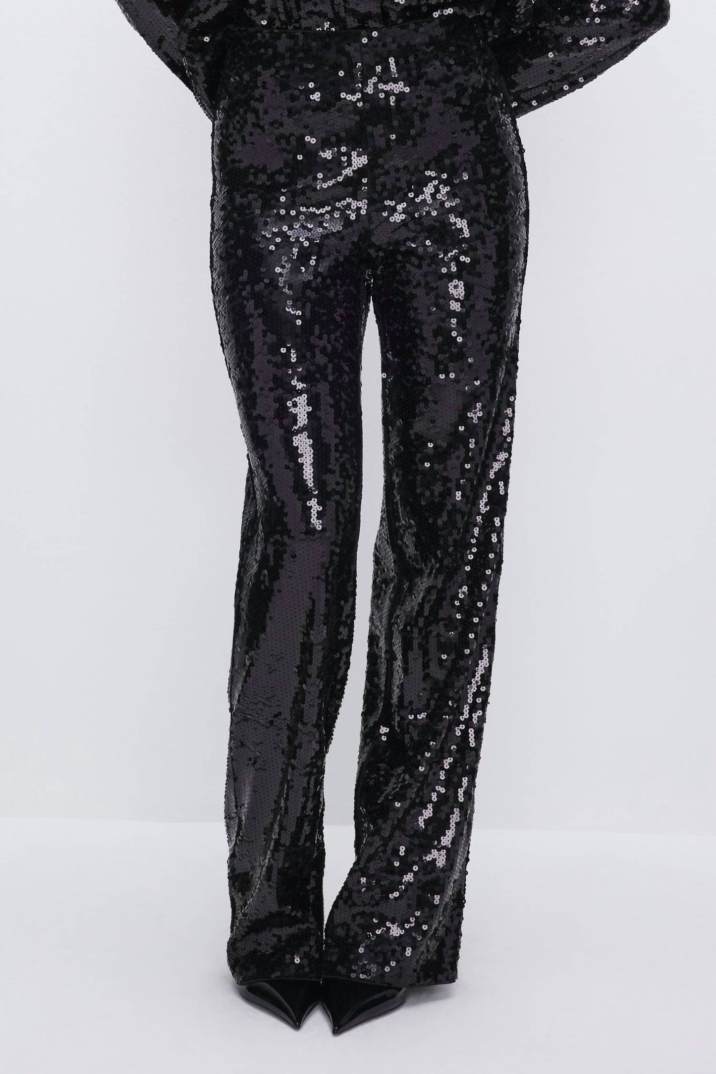 Good American - SEQUIN WIDE LEG PANTS