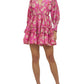 Oliphant - Smocked Waist V-neck Mini Dress