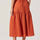Astr - Jayne Eyelet Tiered Midi Skirt