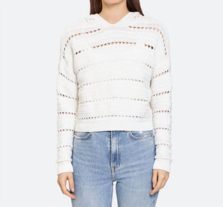 Outono Cashmere - Moletom com capuz Solid Pointelle