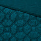 3 Piece Velvet Quilt Set Teal Full/Queen