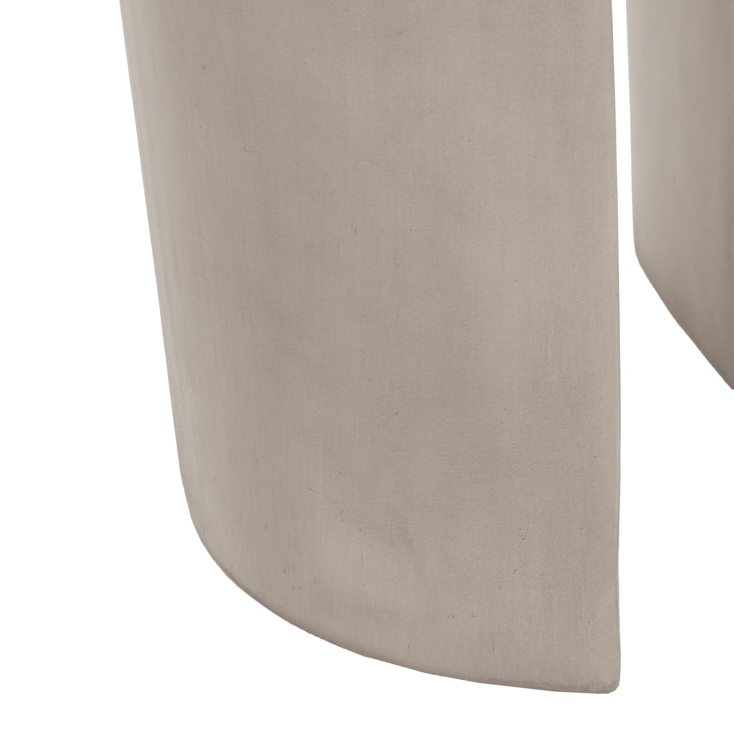 Outdoor MGO Round U-Shape Side Table Light Grey