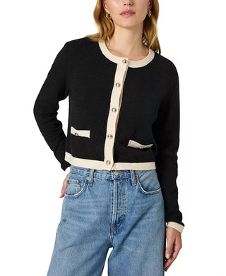 French Connection - Cardigan Vhari com acabamento contrastante