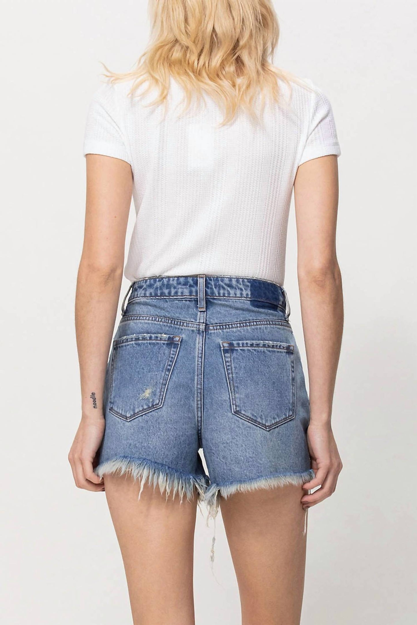 Vervet By Flying Monkey - Distressed Rigid Mom Shorts