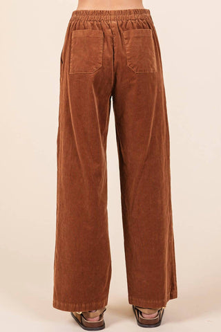 Mittoshop - Calça Jeans de Corduroy com Perna Reta