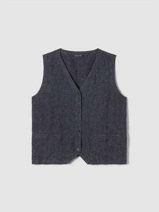 Eileen Fisher - Washed Organic Linen Délavé Vest
