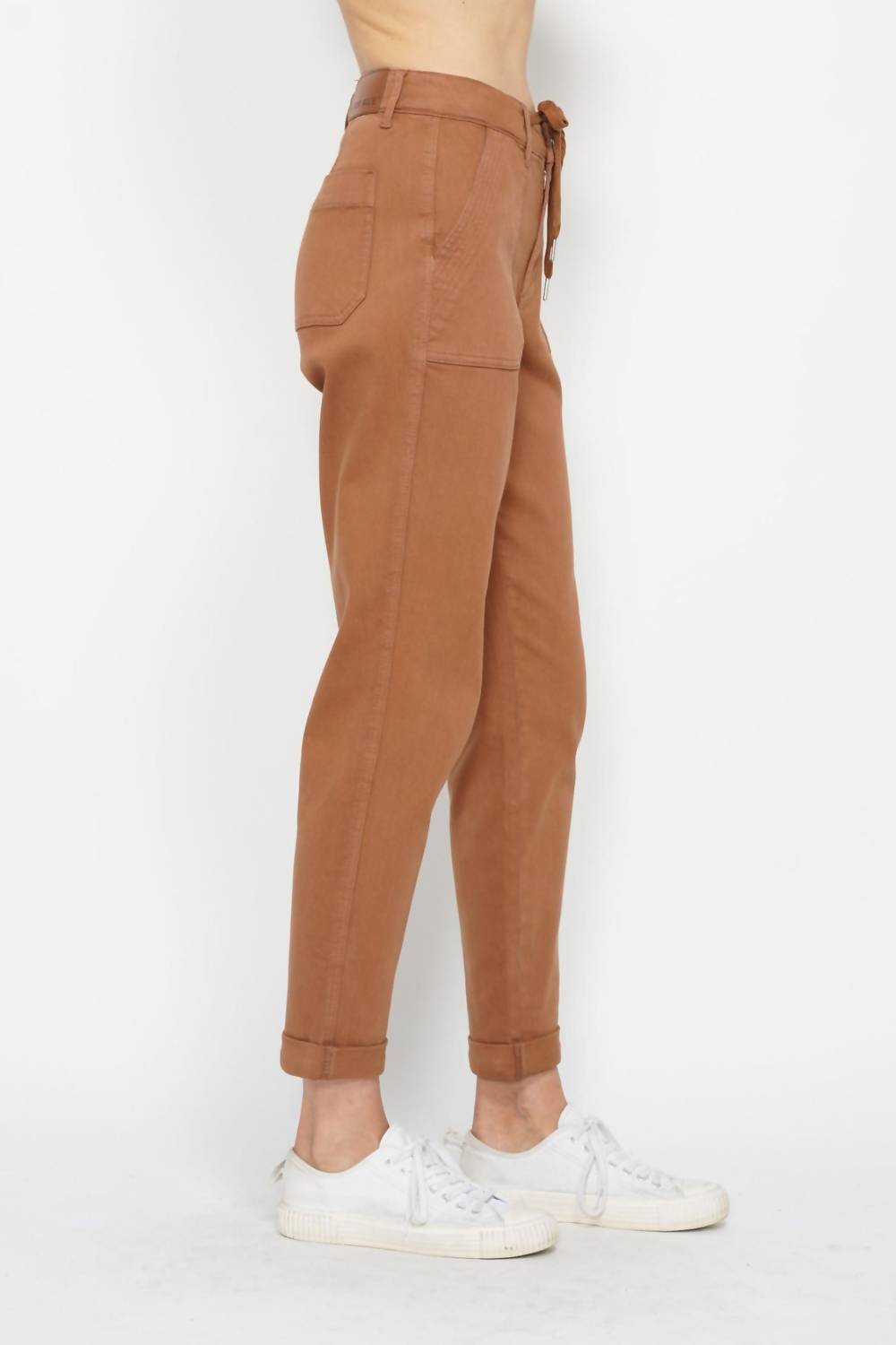Judy Blue - High Waist Dyed Cuffed Jogger Pants