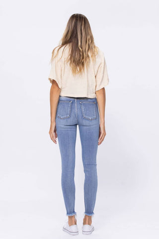 Judy Blue - Calça jeans skinny com botões e cintura alta