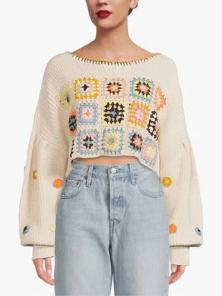 Free People - Suéter de crochê Dahlia