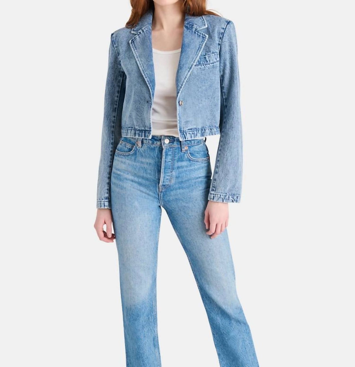 Steve Madden - Tarin Denim Crop Blazer