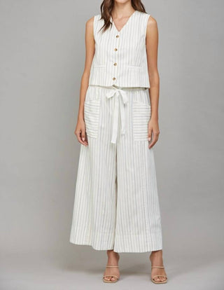 Fate - Striped Cropped Vest