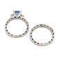 Antique Style Engagement Ring Set 14KT White Gold