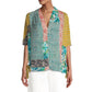 Johnny Was - Women Ravenne Paisley V-Neck Tie Sides Pull On Top Blouse