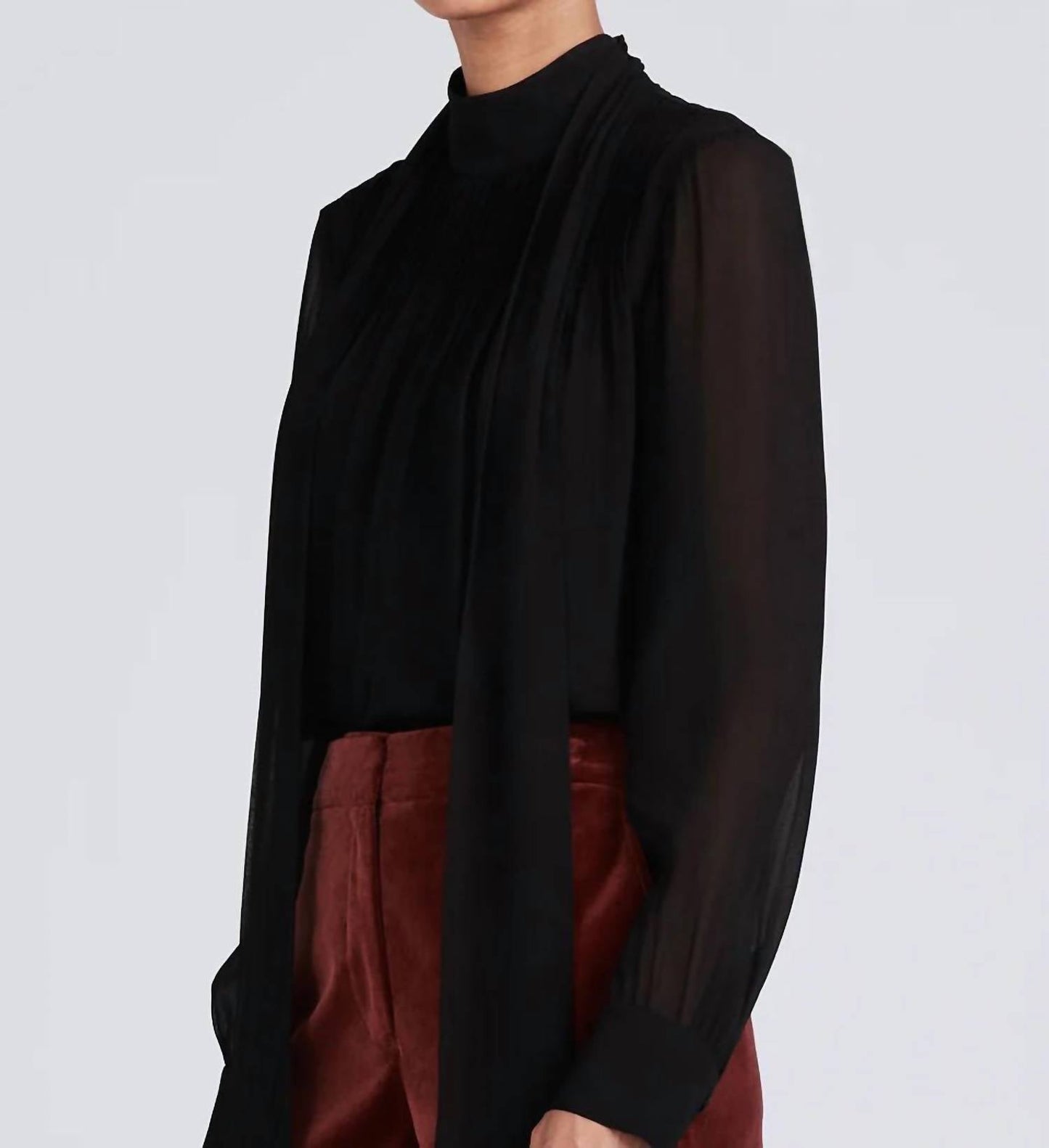 Derek Lam 10 Crosby - VALENTINE TIE BLOUSE
