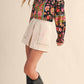 &Merci - Printed Border Trim Top