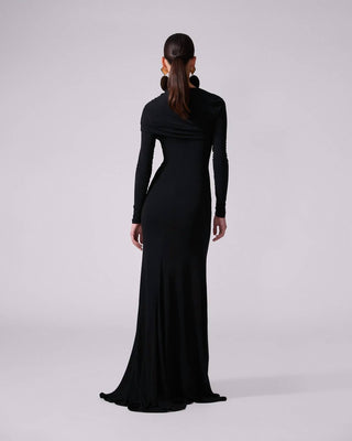 Carolina Herrera - Long-sleeved Draped Gown