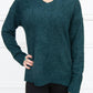 Santuário - Suéter Teddy com decote em V