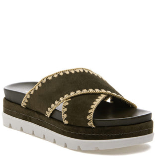 J/Slides - Sandália Boo de Camurça Feminina