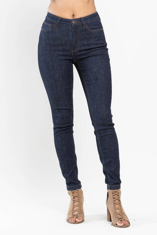 Judy Blue - Calça jeans skinny com bolsos de cintura alta e bordado