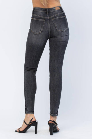 Judy Blue - Calça Jeans Skinny com Cintura Alta e Pala Frontal