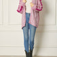 Entro - Long Detailed Sleeve Open Knit Cardigan