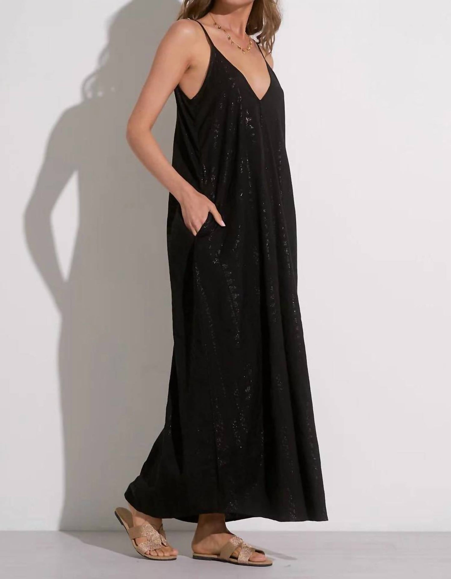 Elan - Cleo Spaghetti Strap Maxi Dress