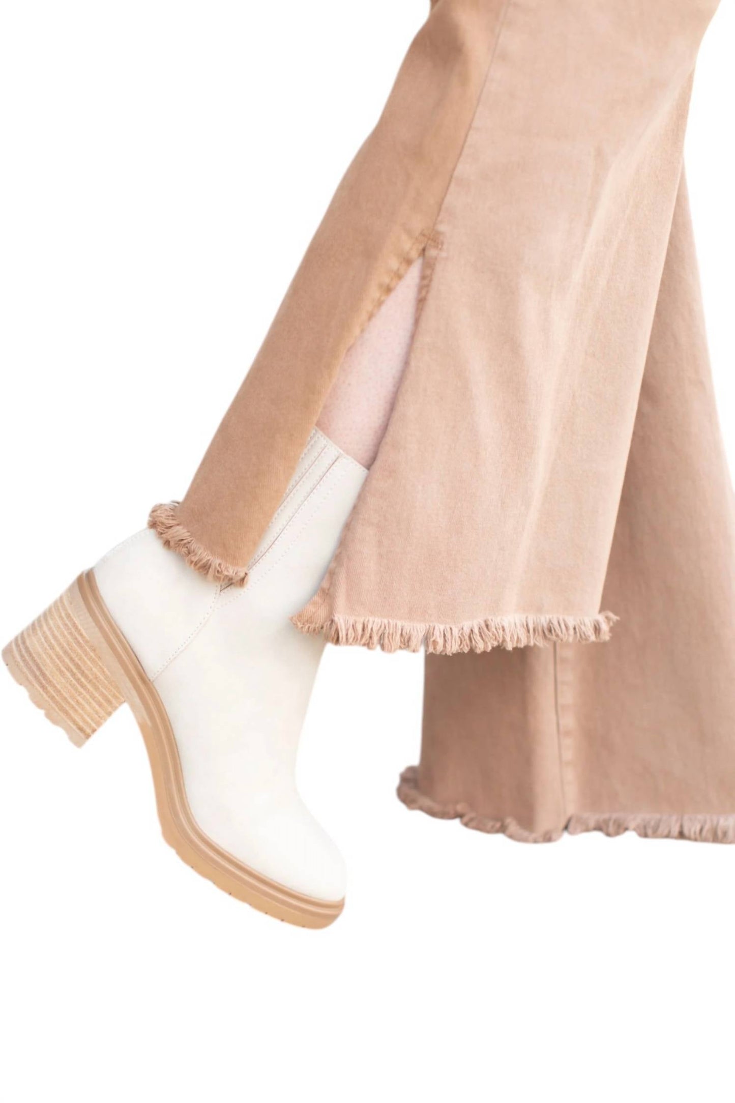 Risen - High Rise Side Slit Flare Jeans Plus Size