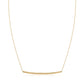 14k Yellow Gold Thin Textured Bar Necklace