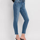Vervet By Flying Monkey - Amber Mid Rise Raw Hem Crop Skinny Jeans