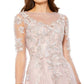 Mac Duggal - Sheer Neckline Illusion Sleeve Dress