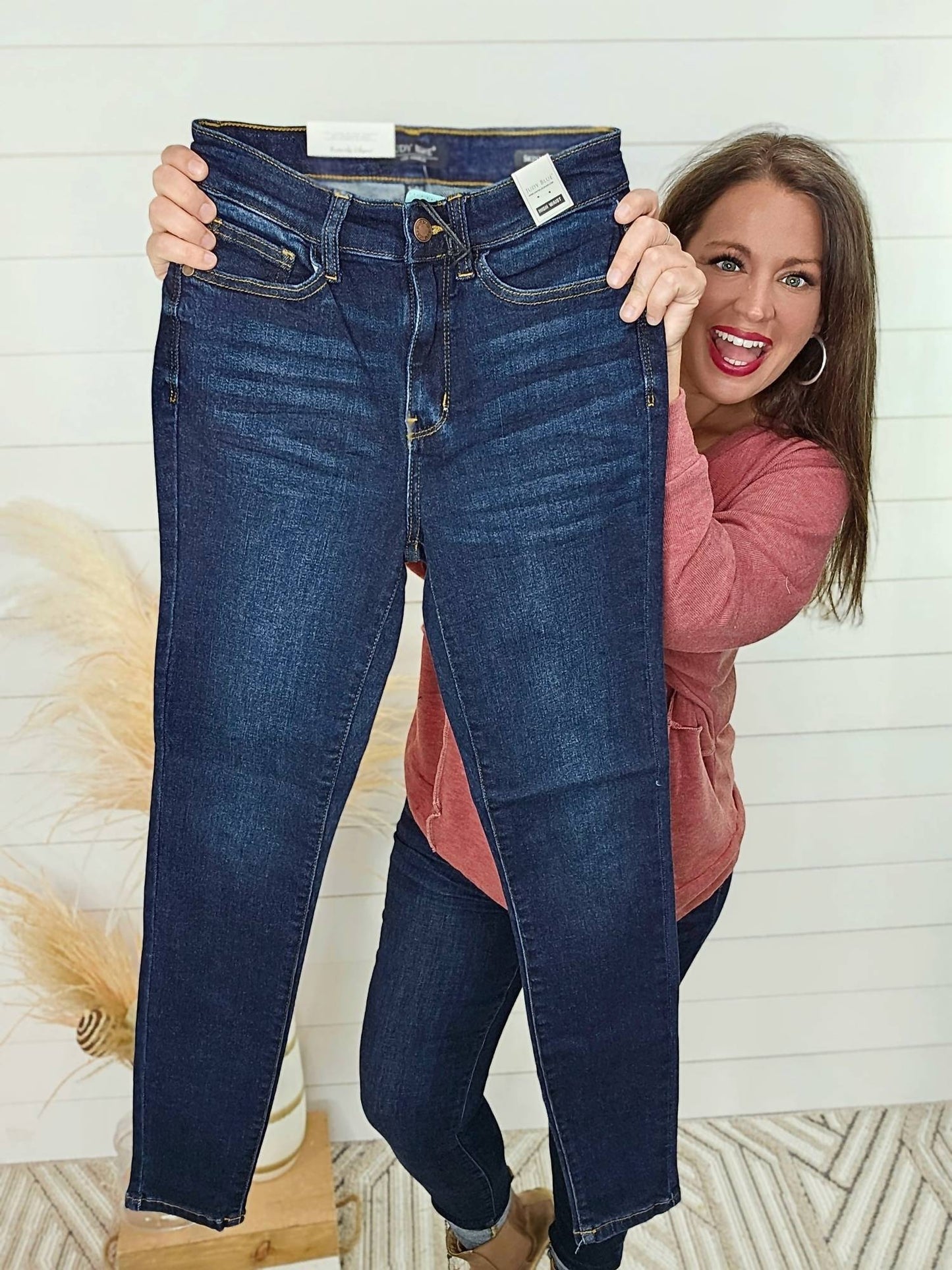 Judy Blue - Women's High Waist Skinny With Handsanding Jean