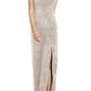 Dessy Collection Metallic A-Line Gown