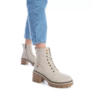 Xti - Botas femininas de salto com cadarço