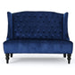 Nurturing Upholstered Loveseat With Wing Back And Diamond Tufting