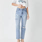 Trendsi - Risen Distressed Slim Cropped Jeans