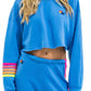 Aviator Nation - Rugby Stitch Cropped Crew Relaxed Sweatshirt