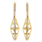 14K Yellow Gold 5/8 Cttw Diamond Geometrical Pillar Drop and Dangle Earrings (G-H Color, SI1-SI2 Clarity)