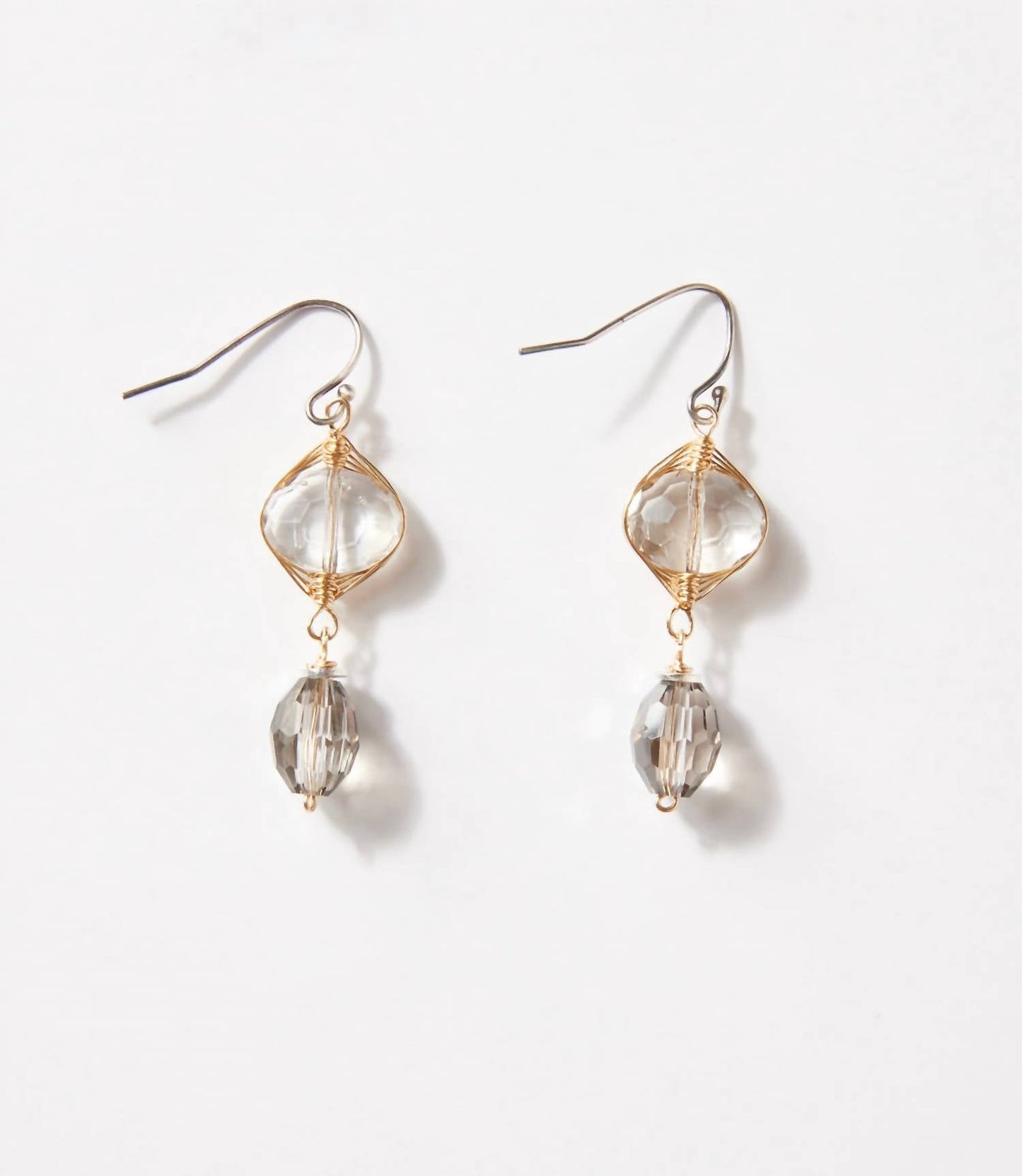 Anne Vaughan - Women's Smokey Quartz Dangle Earrings