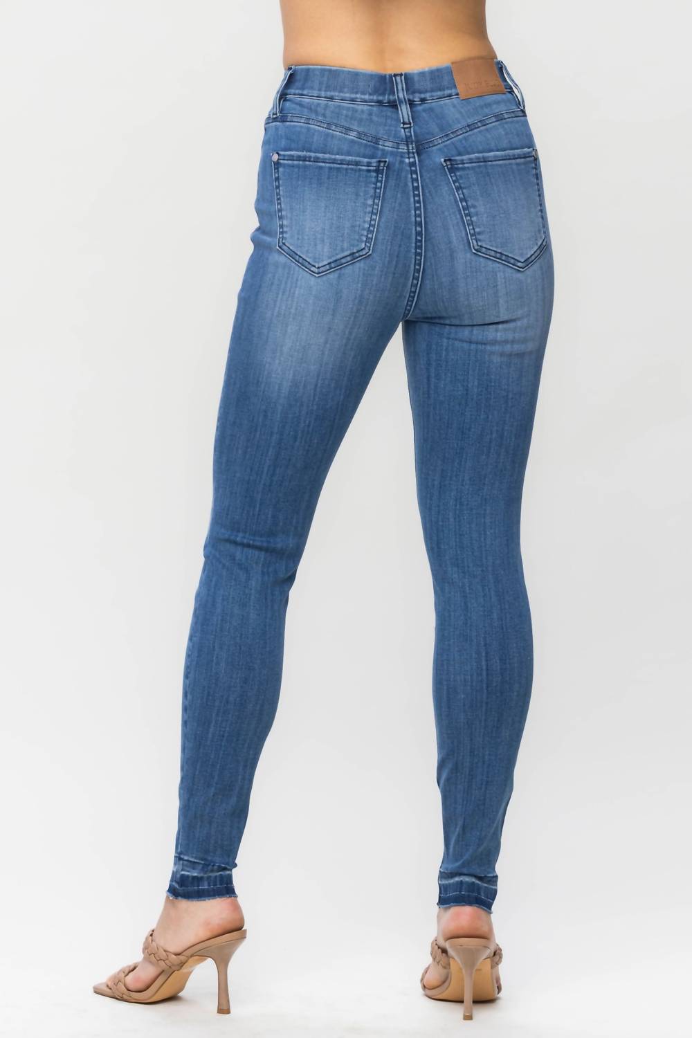 Judy Blue - High Waist Release Hem Skinny Denim Jeans