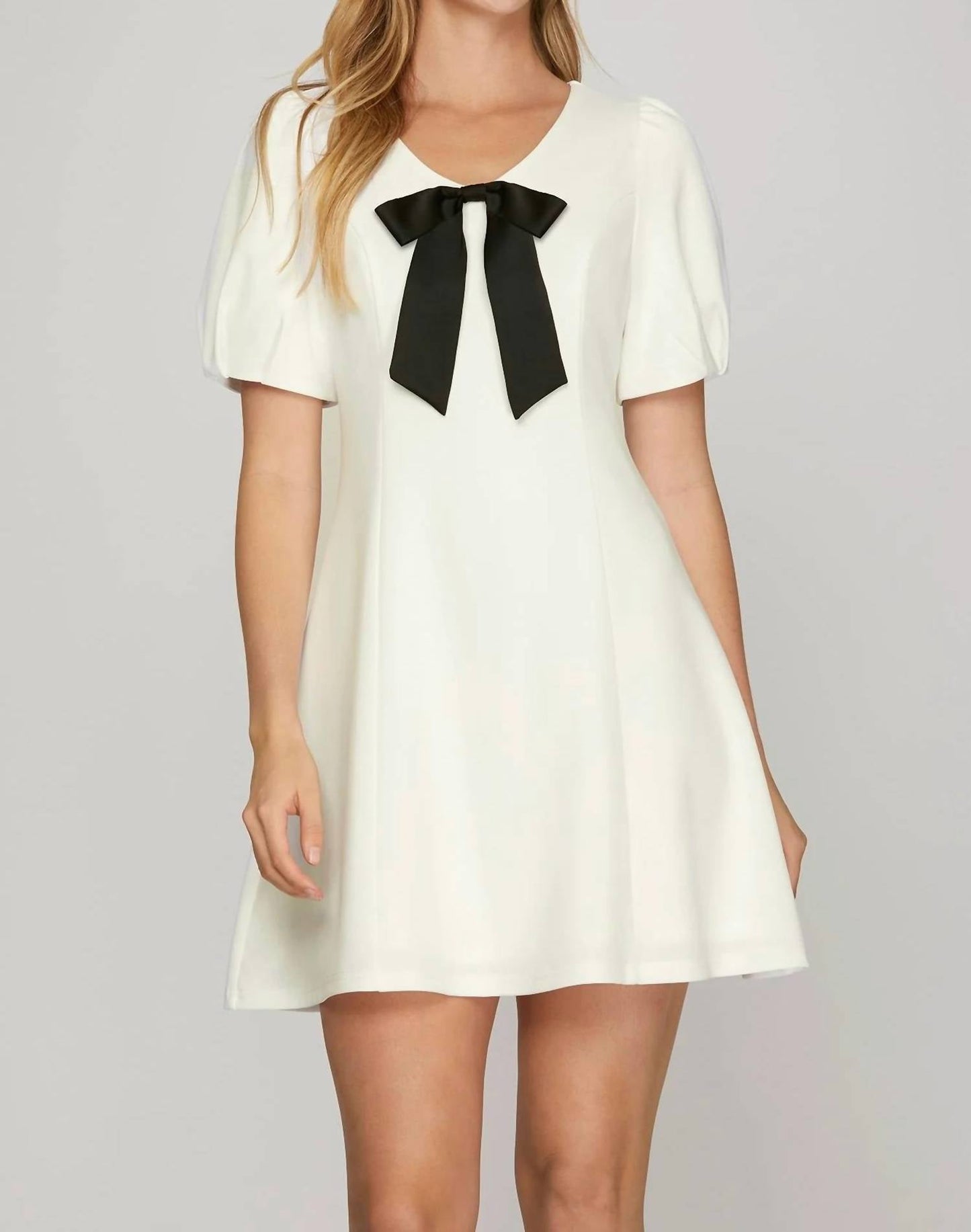 She + Sky - With Bow Mini Dress