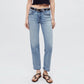 Re/Done - Mid Rise Stove Pipe Jeans
