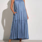 Elan - Women's High Neck Tiered Maxi Dress