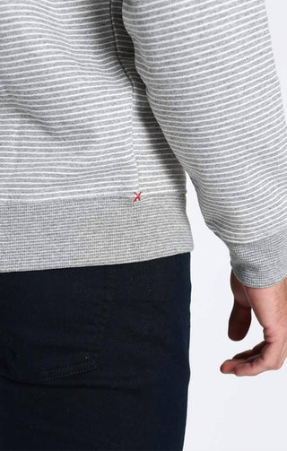 Jachs New York - Moletom listrado de lã sustentável com gola redonda