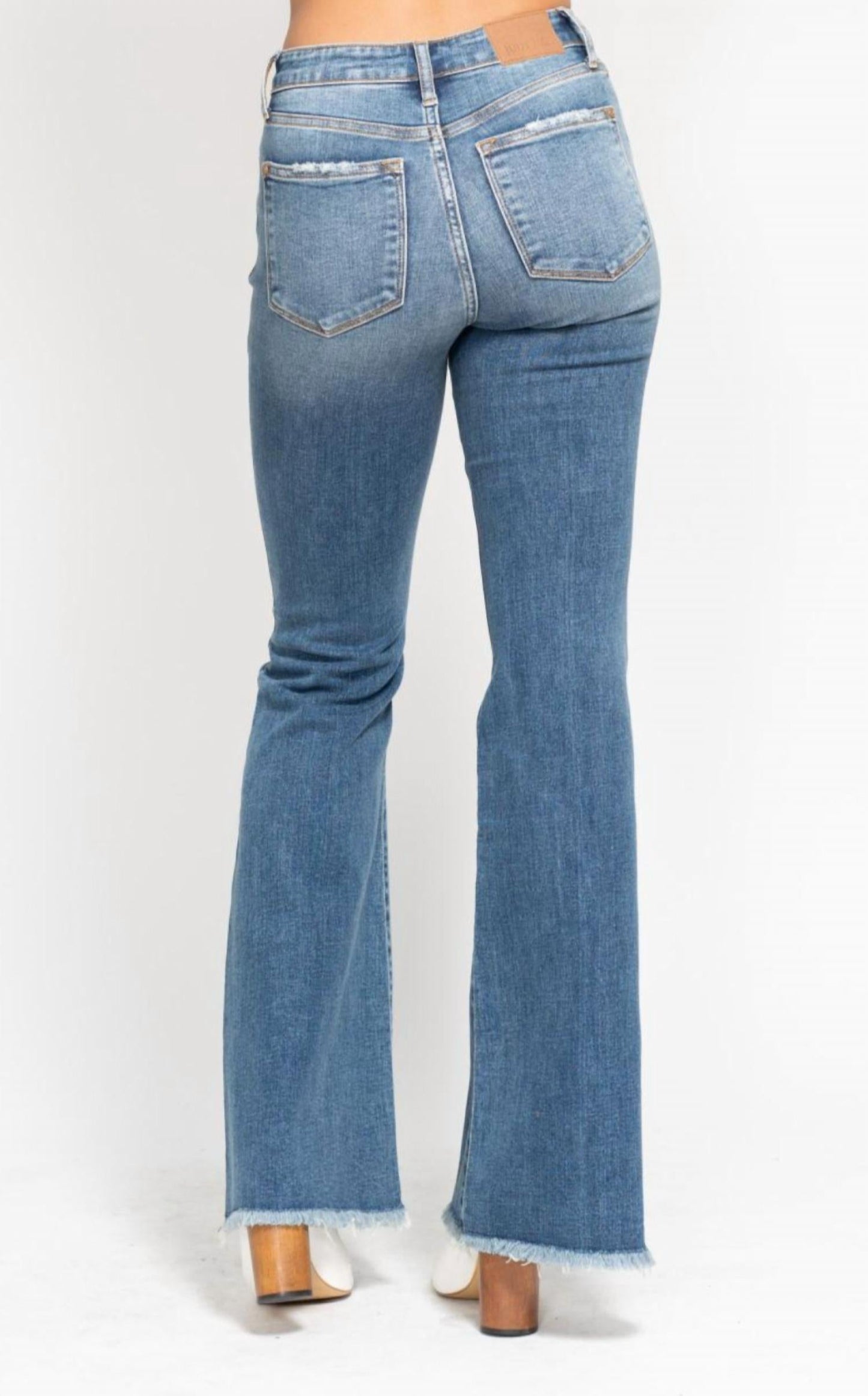 Judy Blue - Mid-Rise Button Flare Jean