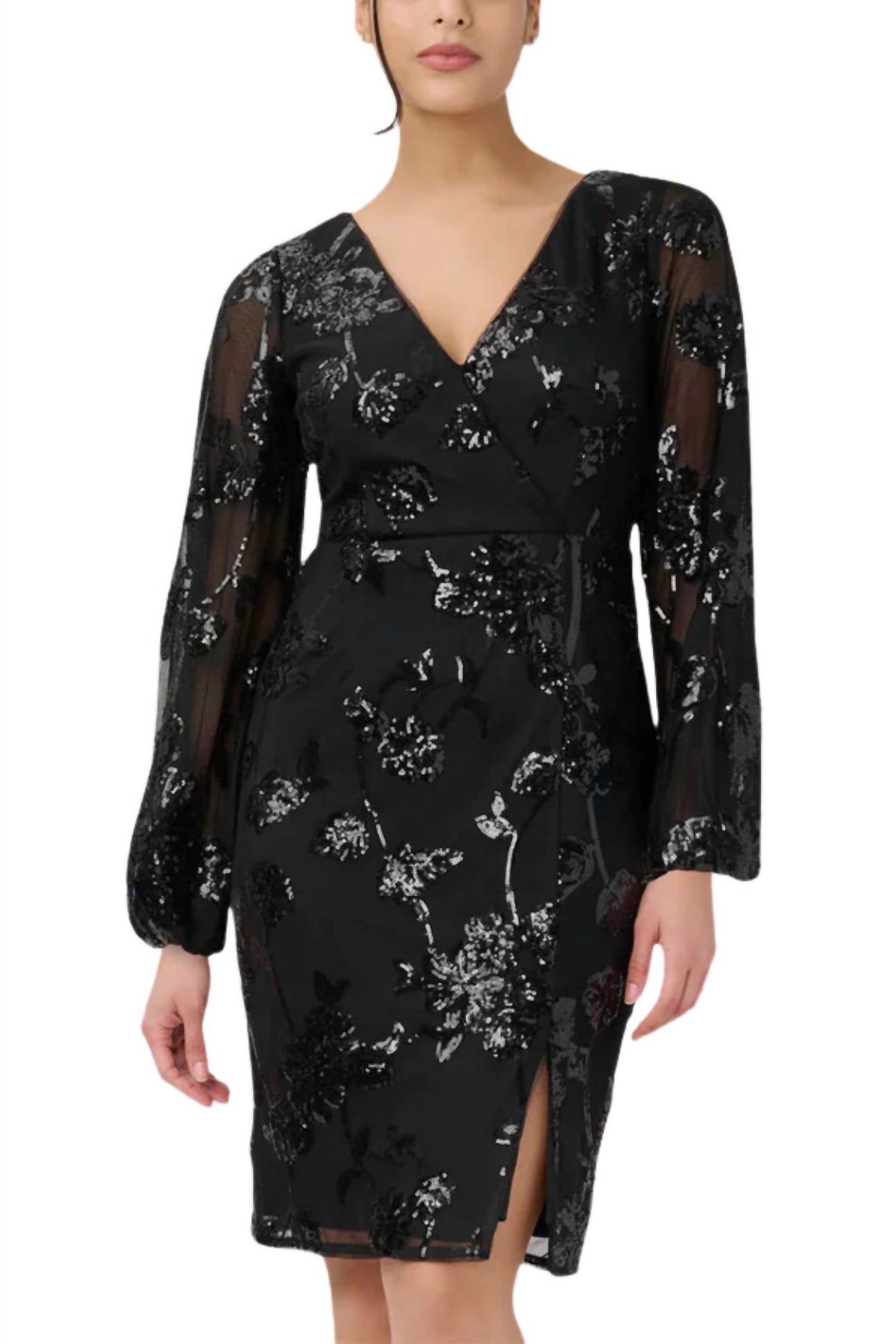 Adrianna Papell - Sequined Sheath Dress