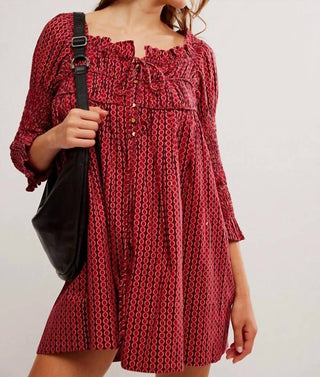 Free People - MINI VESTIDO STAR DIP